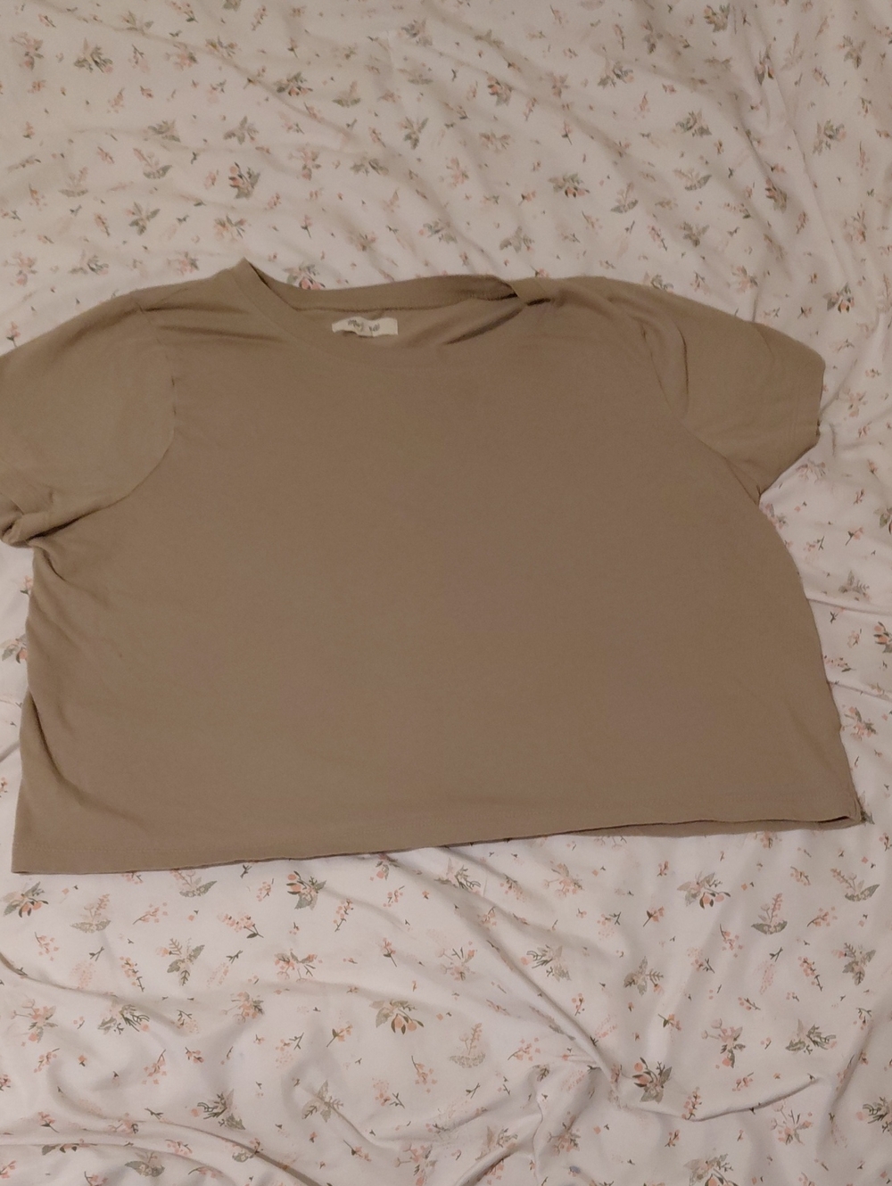 Madewell Taupe Boxy Crewneck Tee